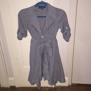 Gingham button up dress